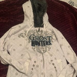 Vintage Ghost Hunters zip up hoodie.  Sz m